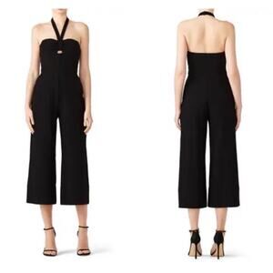 Likely jumpsuit black Marina halter wide leg